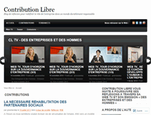 Tablet Screenshot of contributionlibre.com